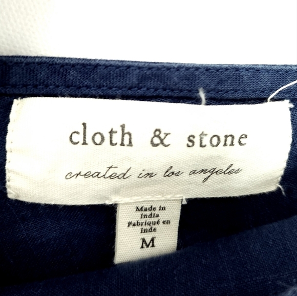 Anthropologie cloth & stone linen crop jumpsuit size Medium - Picture 5 of 7